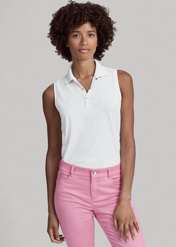 Camisa Polo Ralph Lauren Mujer Blancos - Tailored Fit Golf - OFAEJ2793